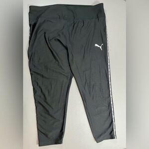 Puma Womens Black Joggers with White Logo